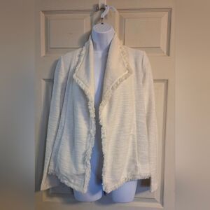 Club Monaco Fringe Trim Open Blazer Medium
